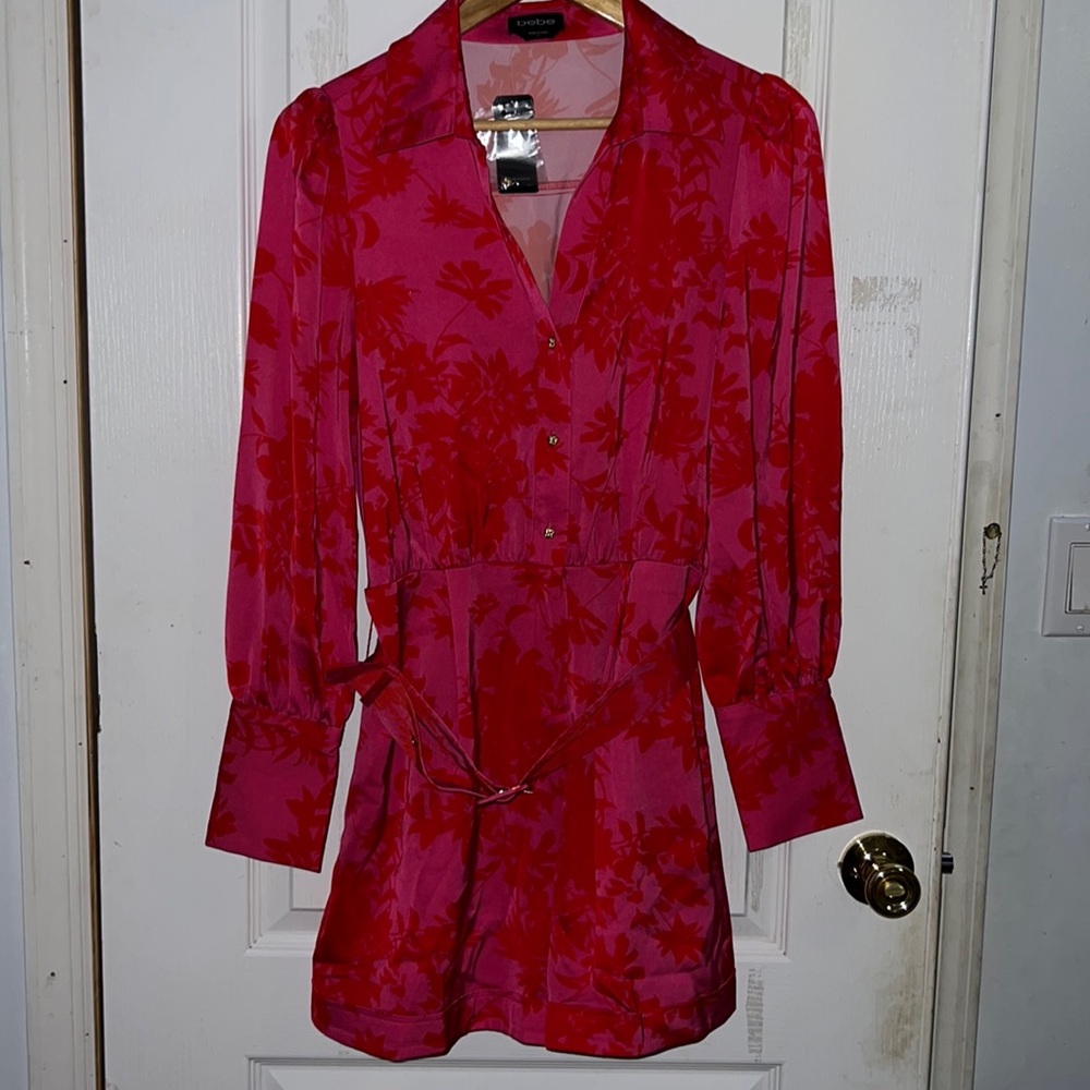 BEBE Pink/Red Romper
